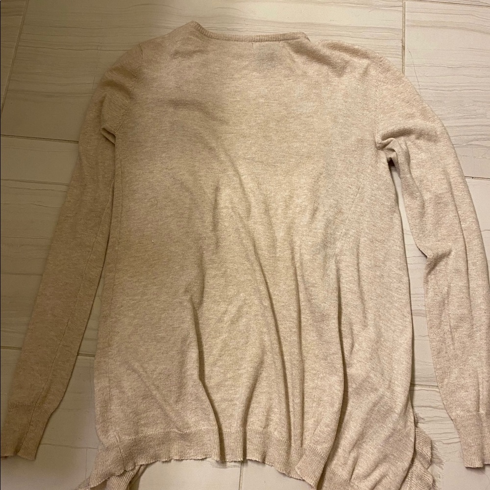 Tan Ruffle Cardigan - Picture 3 of 3